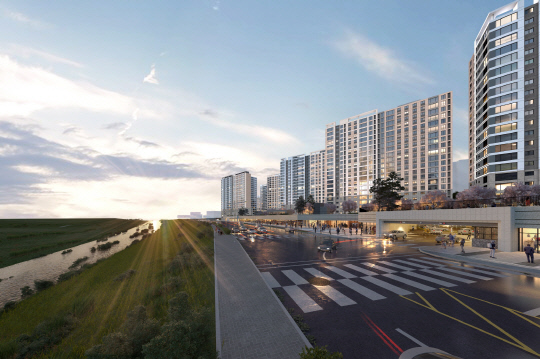 경기 파주 운정신도시 '운정자이 퍼스트시티' 단지 내 상가 투시도 <GS건설 제공>